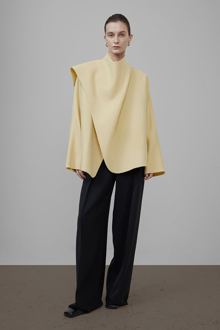 Tailored Wool Sculpted Short Coat