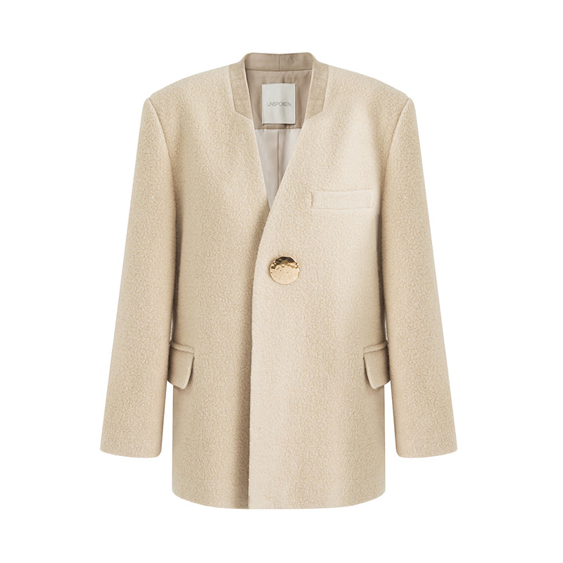 Architectural Wool Short Coat