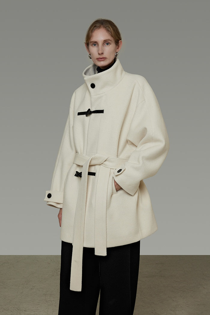 Timeless Wool Blend Toggle Coat