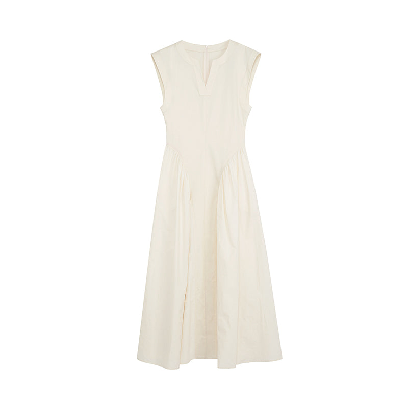 Sculpted White French Chic Dress