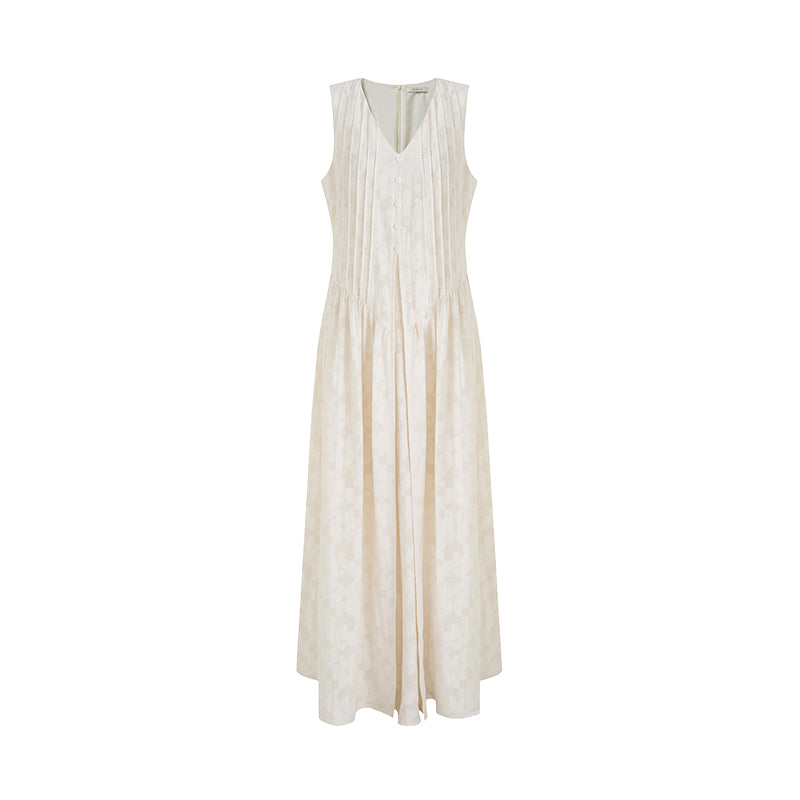 Sculpted V-Neck Minimalist Slip Dress