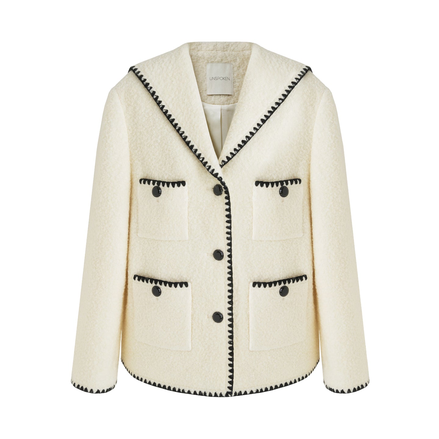 Quiet Luxury Wool Contrast Coat