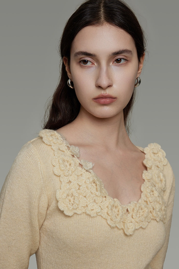 Understated V-Neck Knit Top