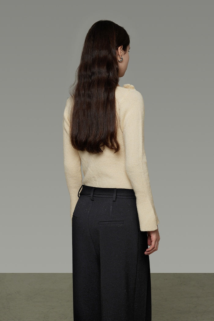 Understated V-Neck Knit Top