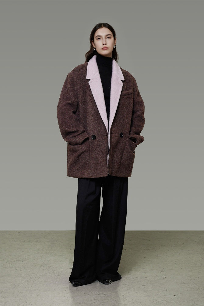 Executive Chic Wool Blend Overcoat