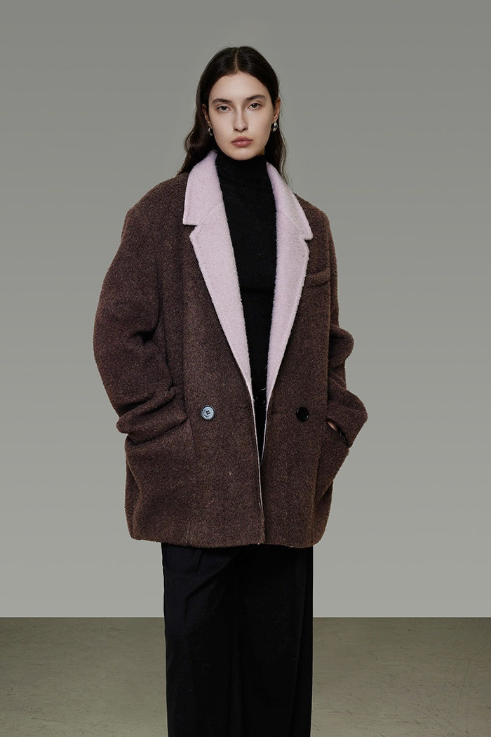 Executive Chic Wool Blend Overcoat