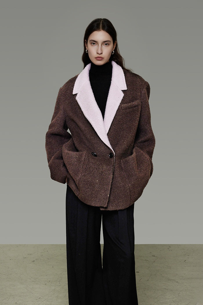 Executive Chic Wool Blend Overcoat