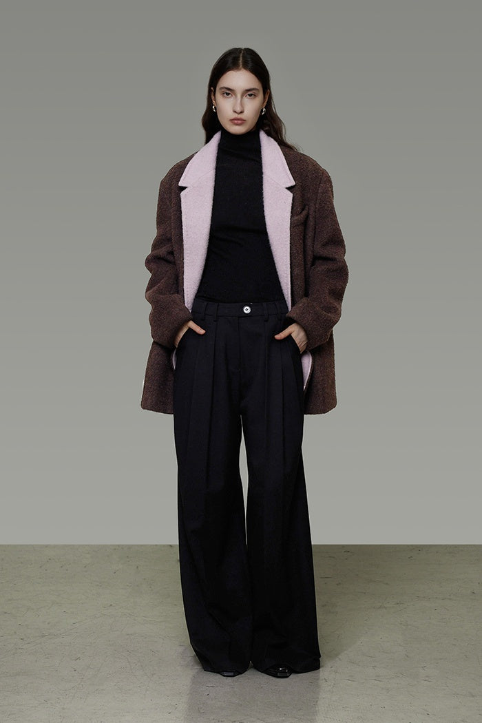 Executive Chic Wool Blend Overcoat