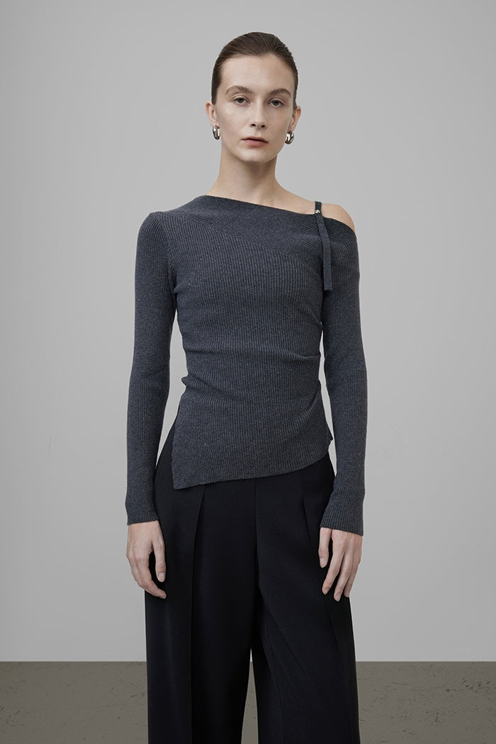 Chic Asymmetric Knit Camisole