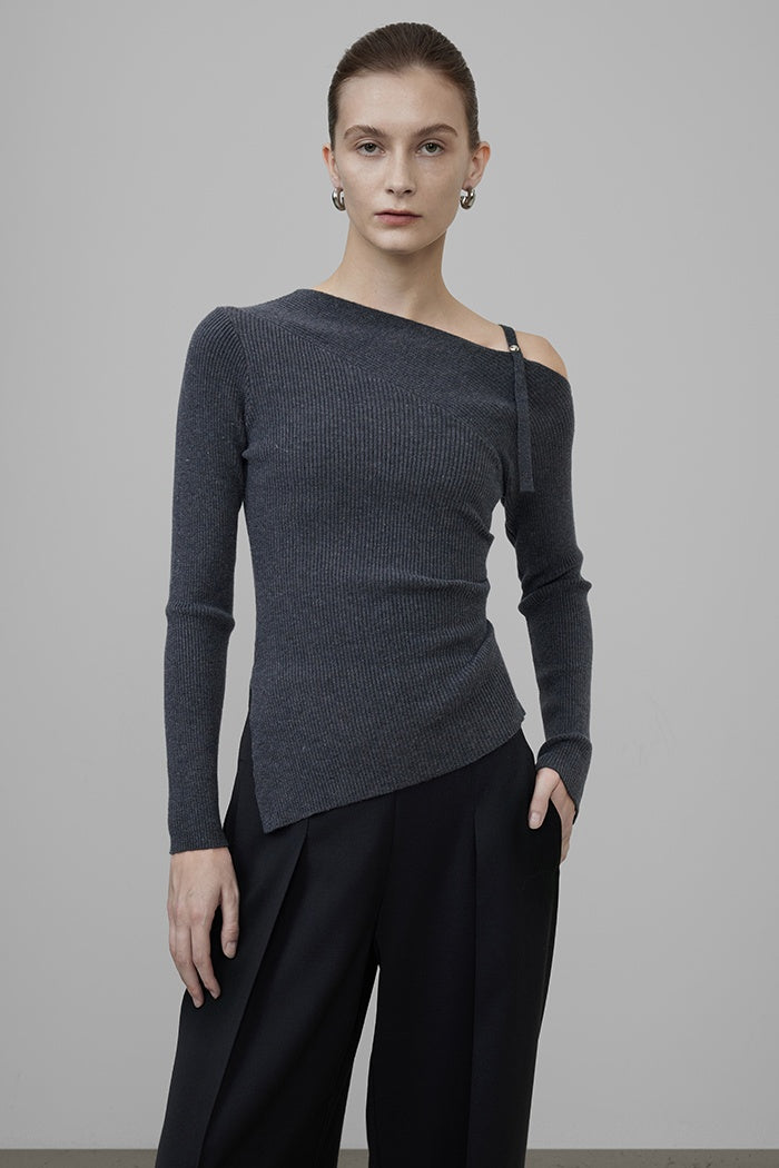 Chic Asymmetric Knit Camisole