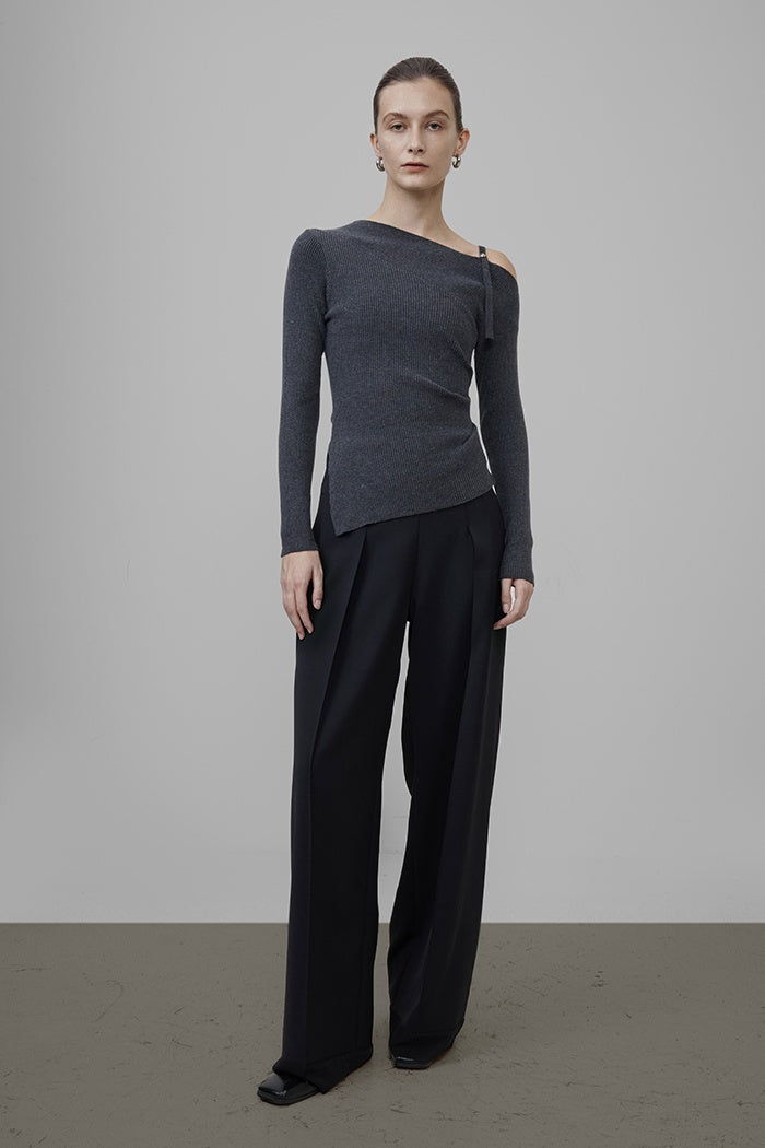 Chic Asymmetric Knit Camisole