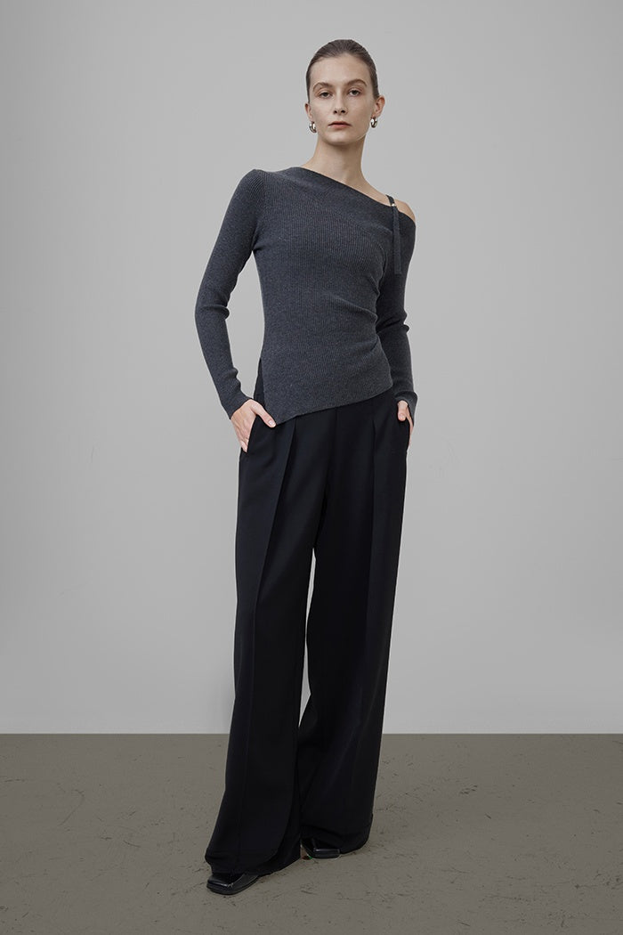 Chic Asymmetric Knit Camisole