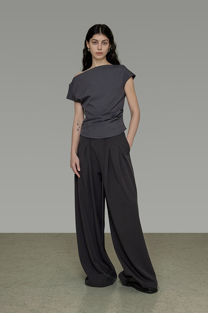 Sculpted Shoulder Knit Top