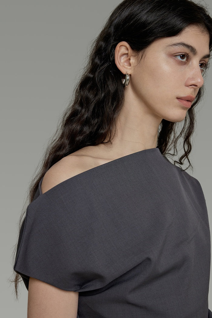 Sculpted Shoulder Knit Top