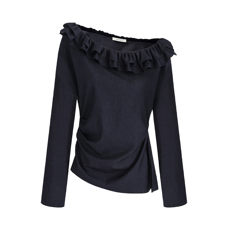 Elegant Asymmetrical Bow Blouse