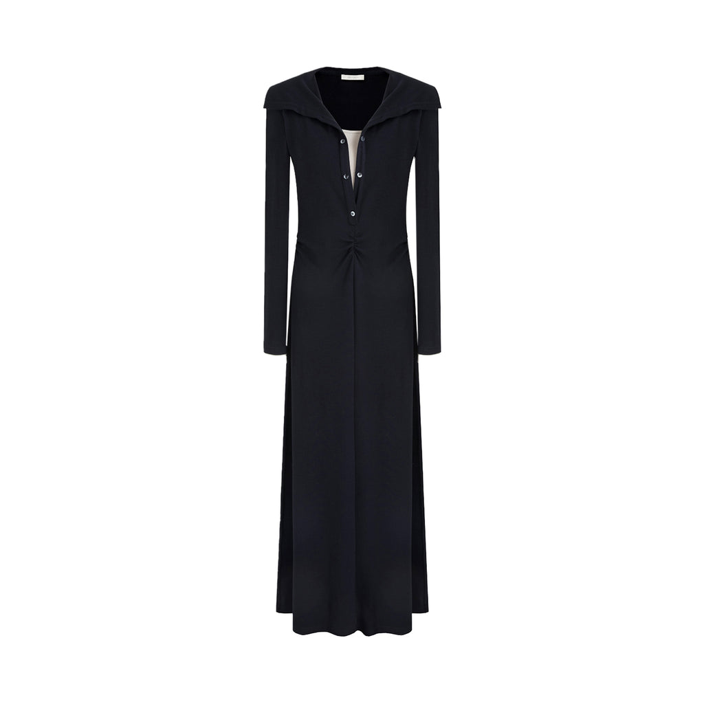 Subtle Contrast Knit Power Dress