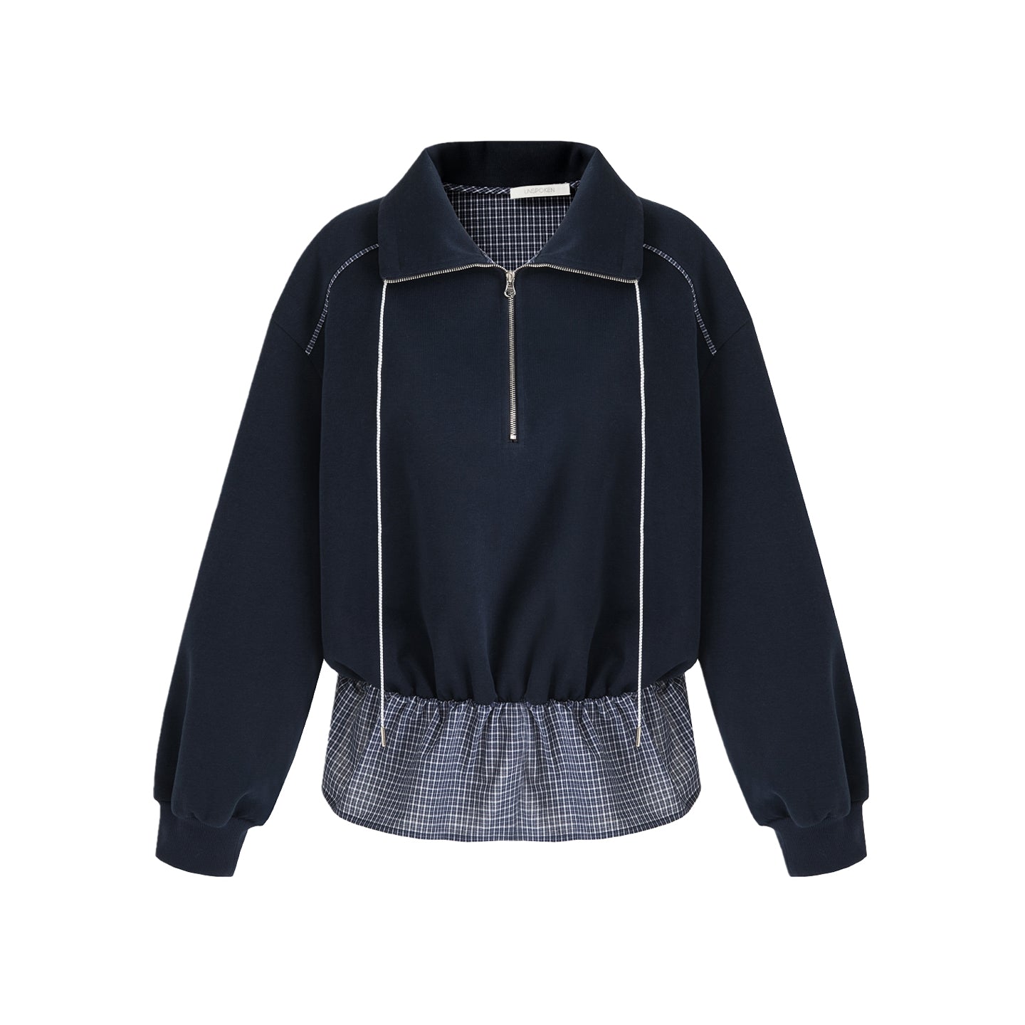 Urban Contrast Zip Collar Pullover