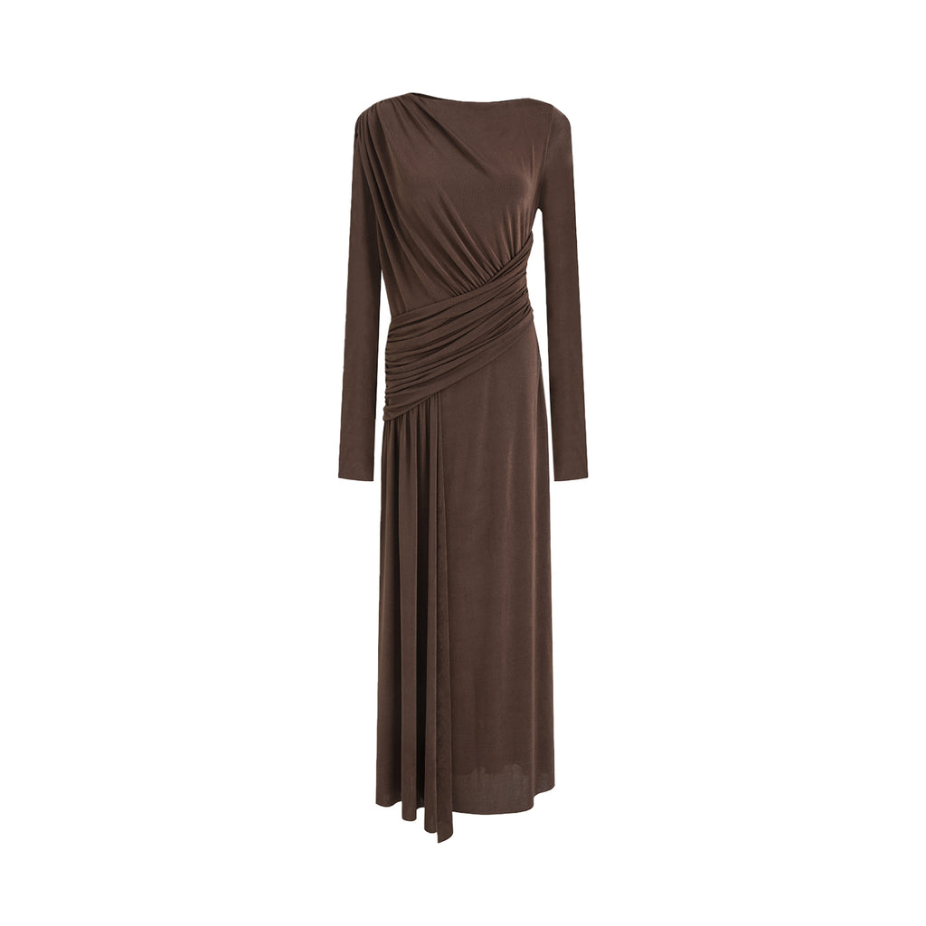 Chic Asymmetric Drape Dress