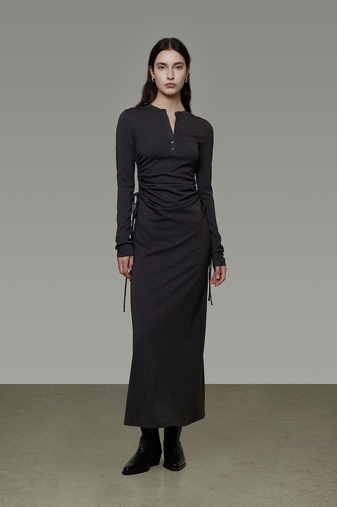 Sculpted Midi Dress: Subtle Chic