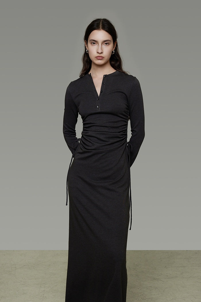 Sculpted Midi Dress: Subtle Chic