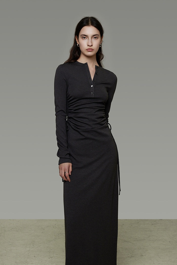 Sculpted Midi Dress: Subtle Chic