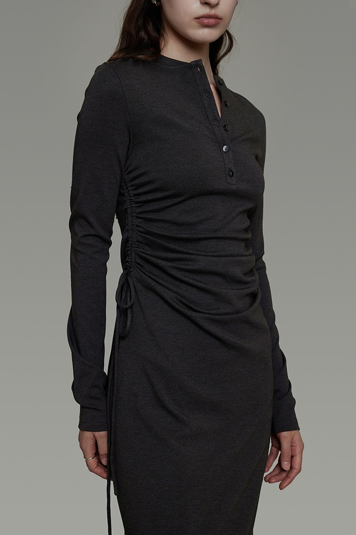 Sculpted Midi Dress: Subtle Chic