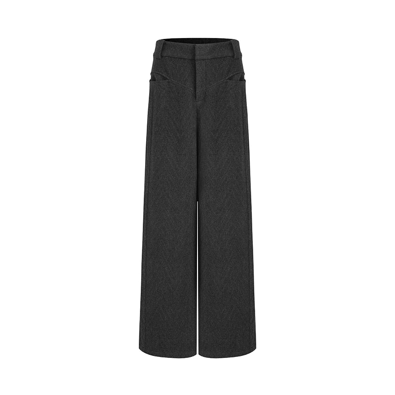 Architectural Wool Wide-Leg Trousers