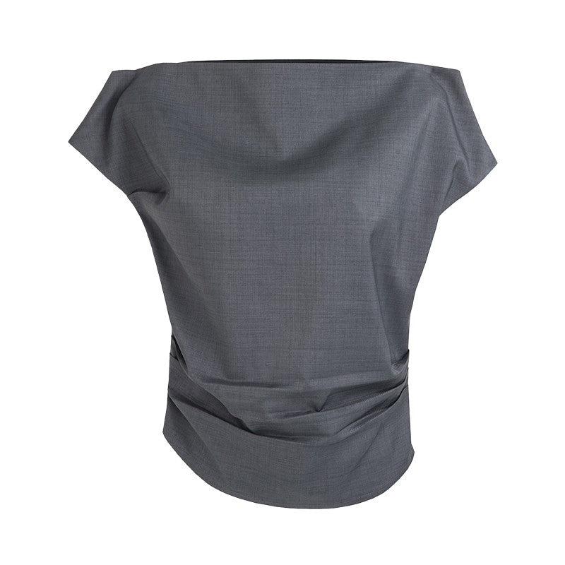 Sculpted Shoulder Knit Top