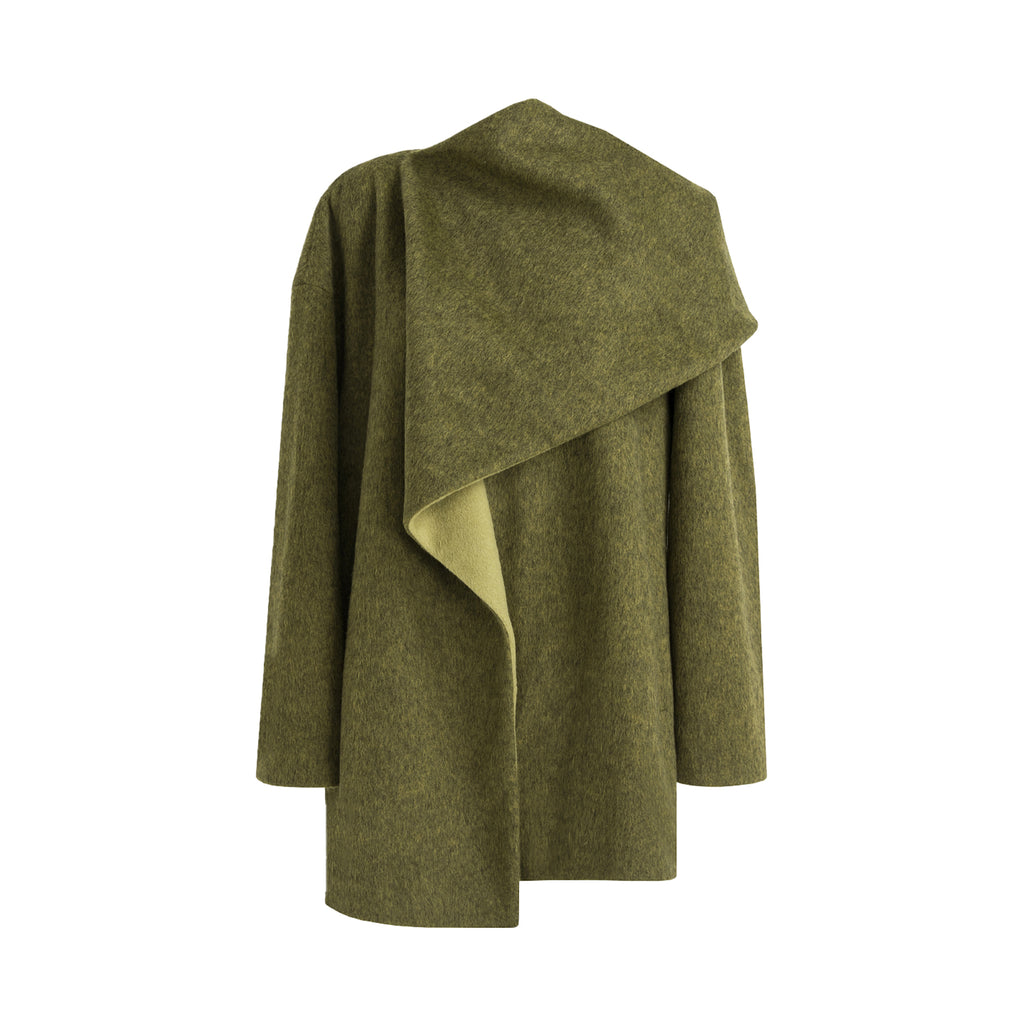 Effortless Dual-Tone Wool Coat