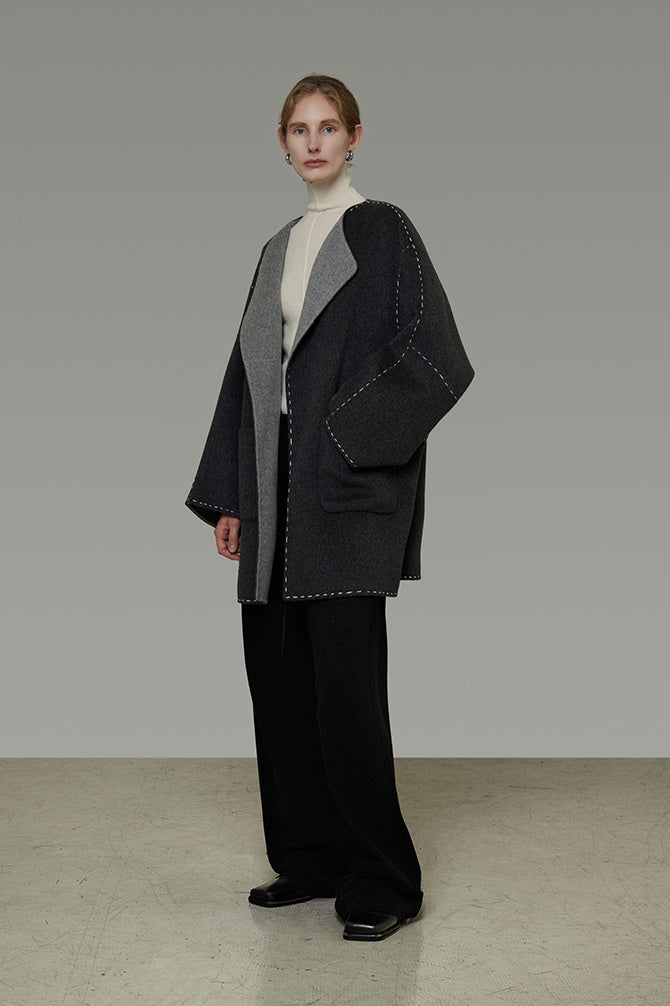 Tailored Wool Luxe Overcoat