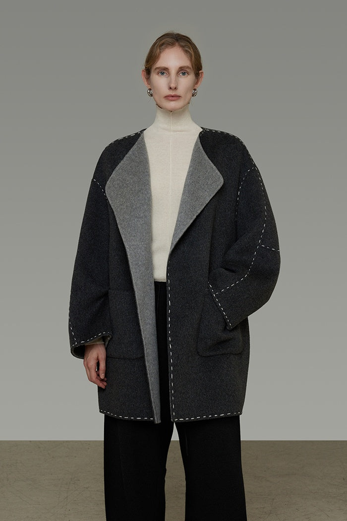 Tailored Wool Luxe Overcoat