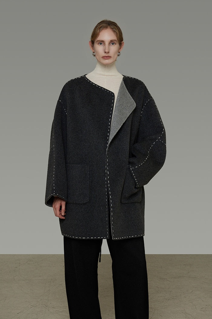 Tailored Wool Luxe Overcoat