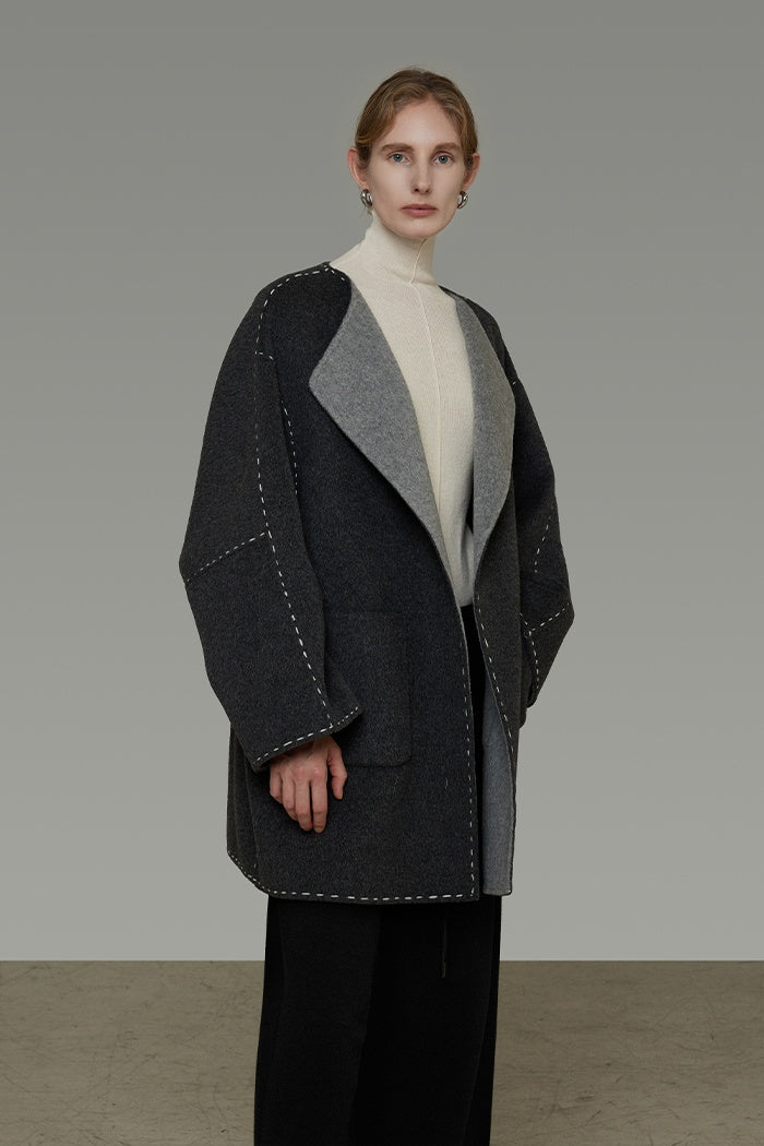 Tailored Wool Luxe Overcoat