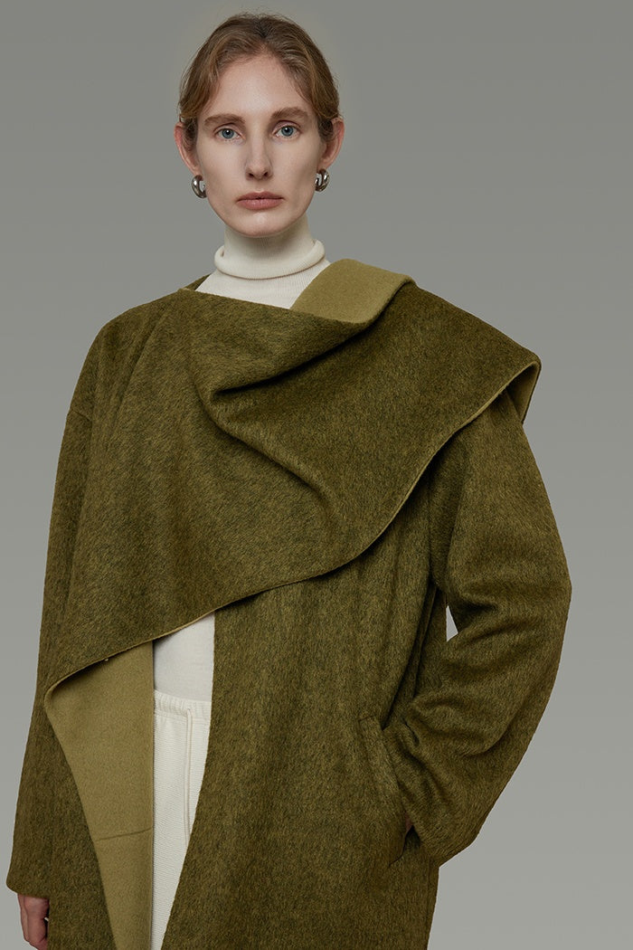 Effortless Dual-Tone Wool Coat