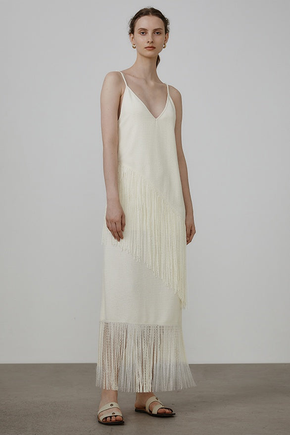 Subtle Elegance Fringe Resort Dress