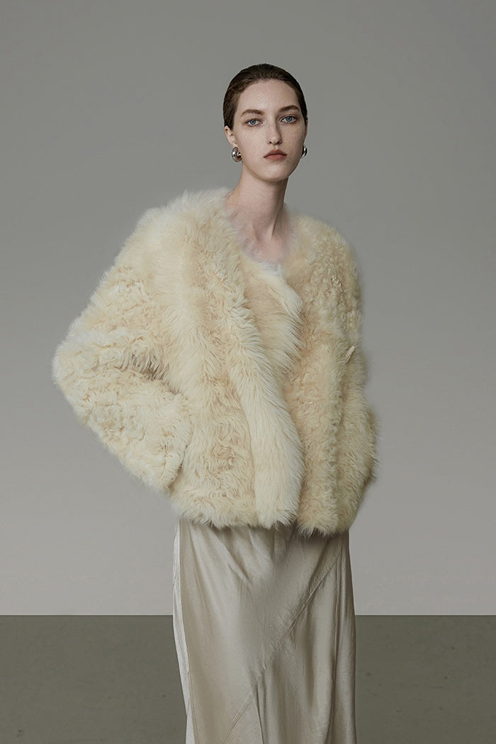 Quiet Luxury Faux Fur Shearling Jacket