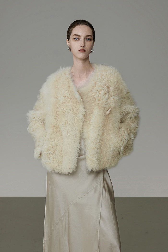 Quiet Luxury Faux Fur Shearling Jacket
