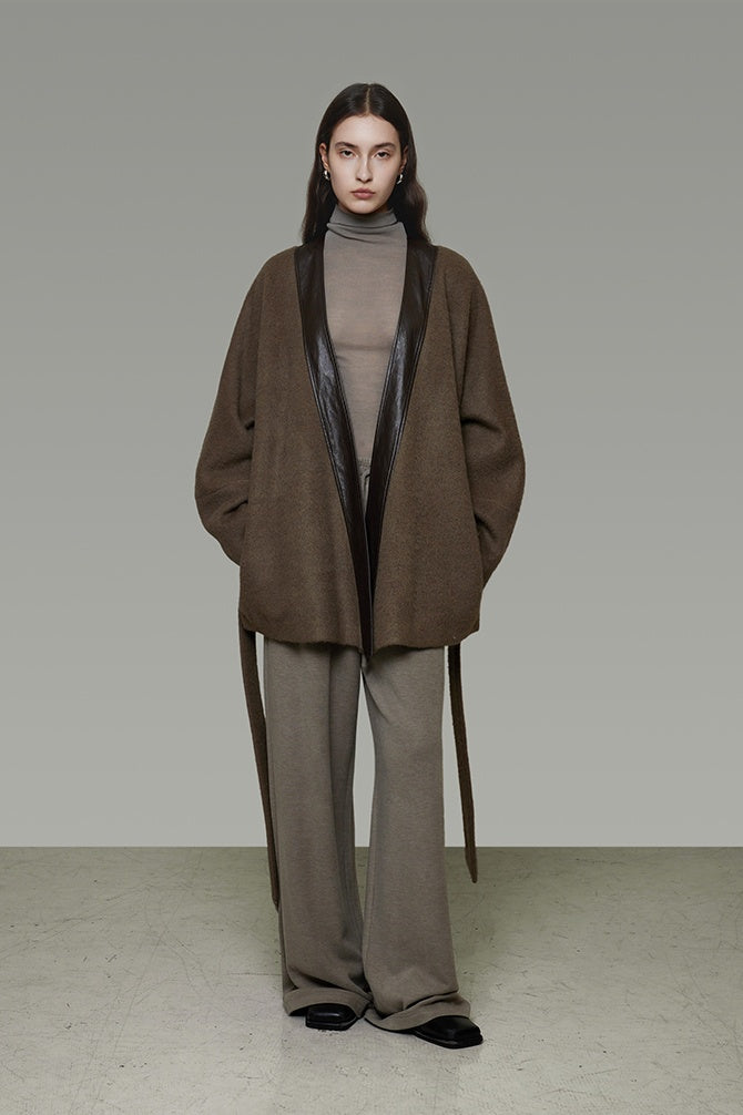 Chic Retro Belted Wool Blend Coat