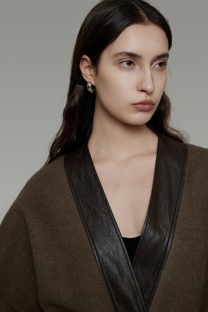 Chic Retro Belted Wool Blend Coat