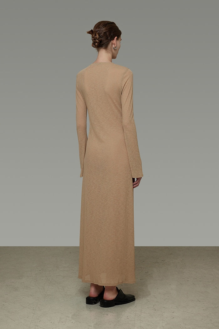 Unspoken Chic V-Neck Ribbon Maxi Dress