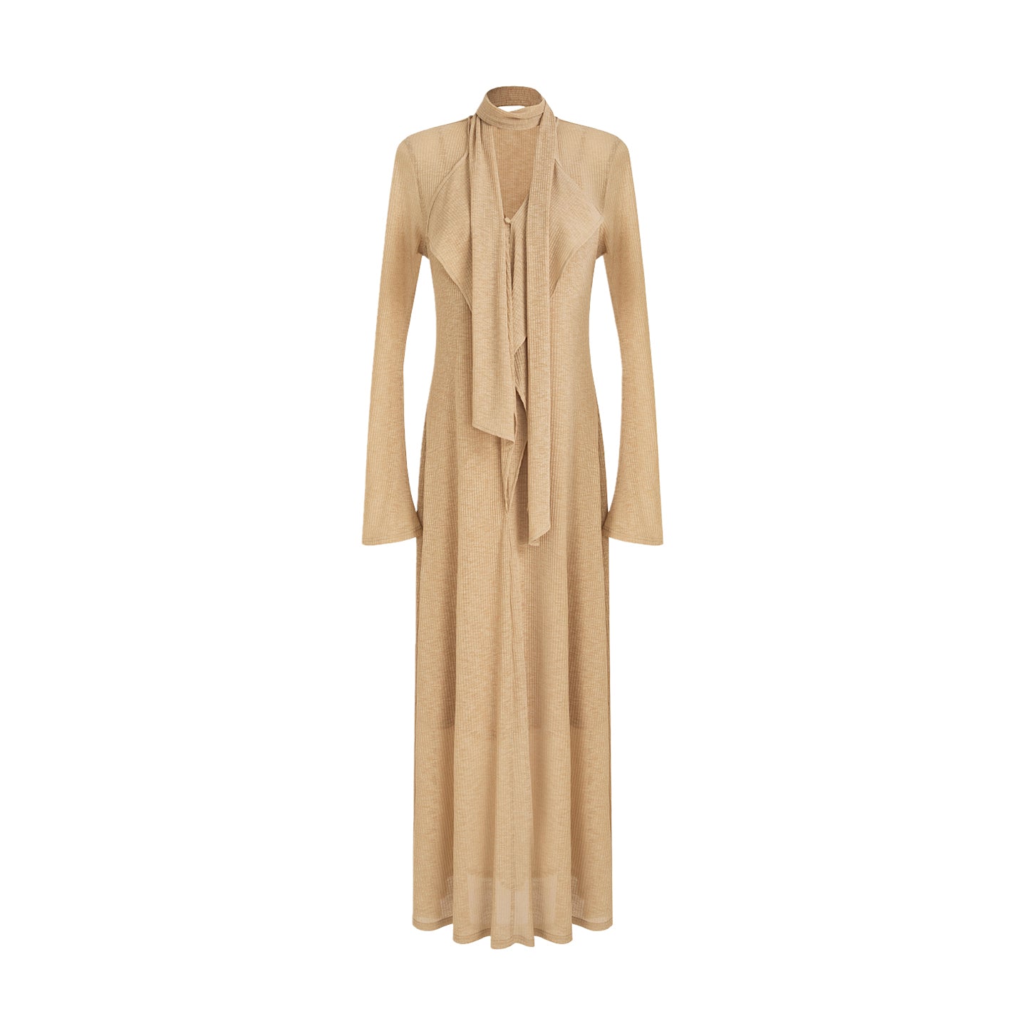 Unspoken Chic V-Neck Ribbon Maxi Dress