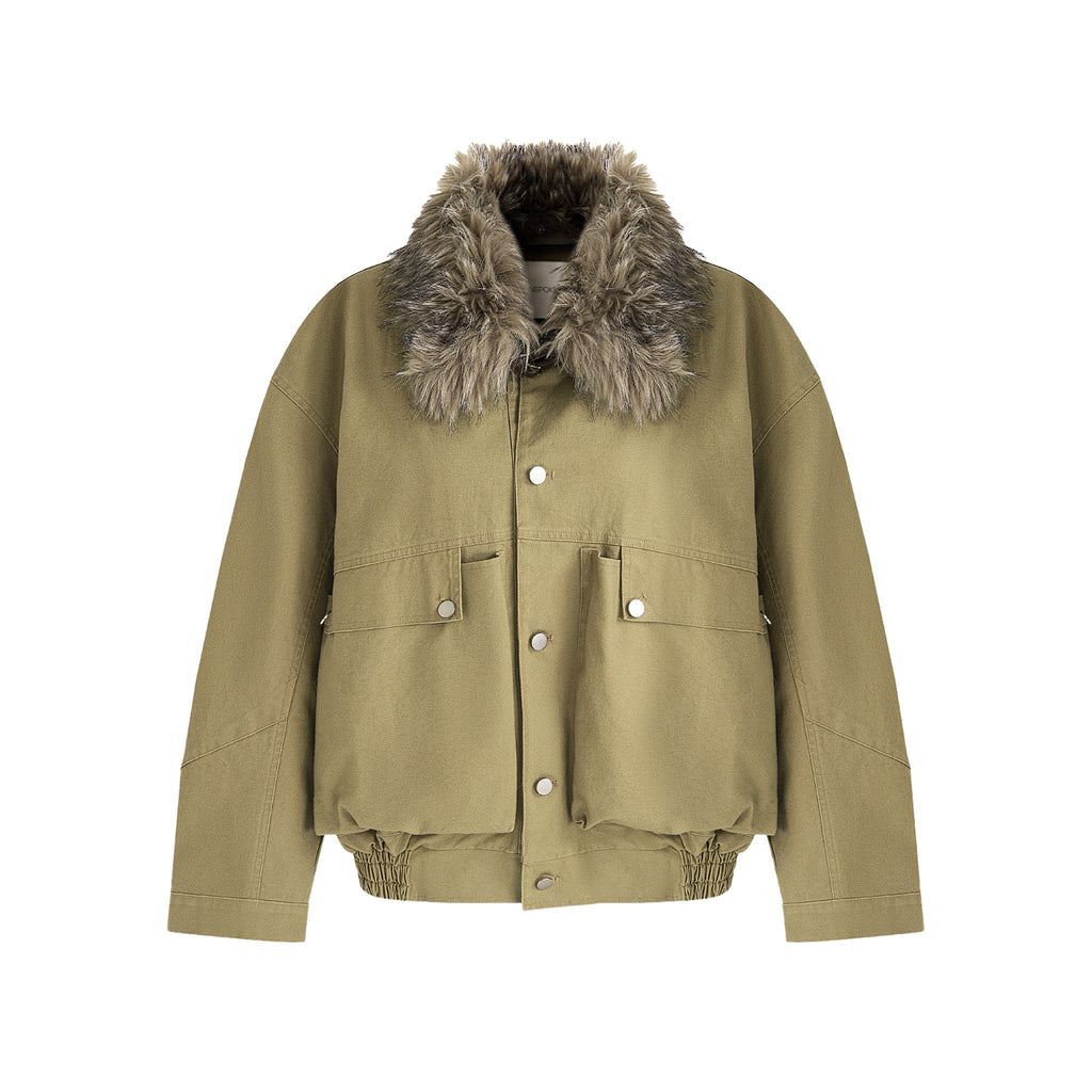 Effortless Chic Pocket Collar Puffer