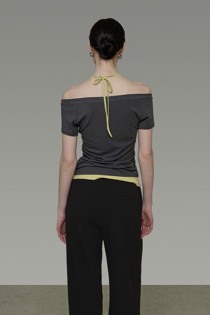 Effortless Contrast V-Neck Tee