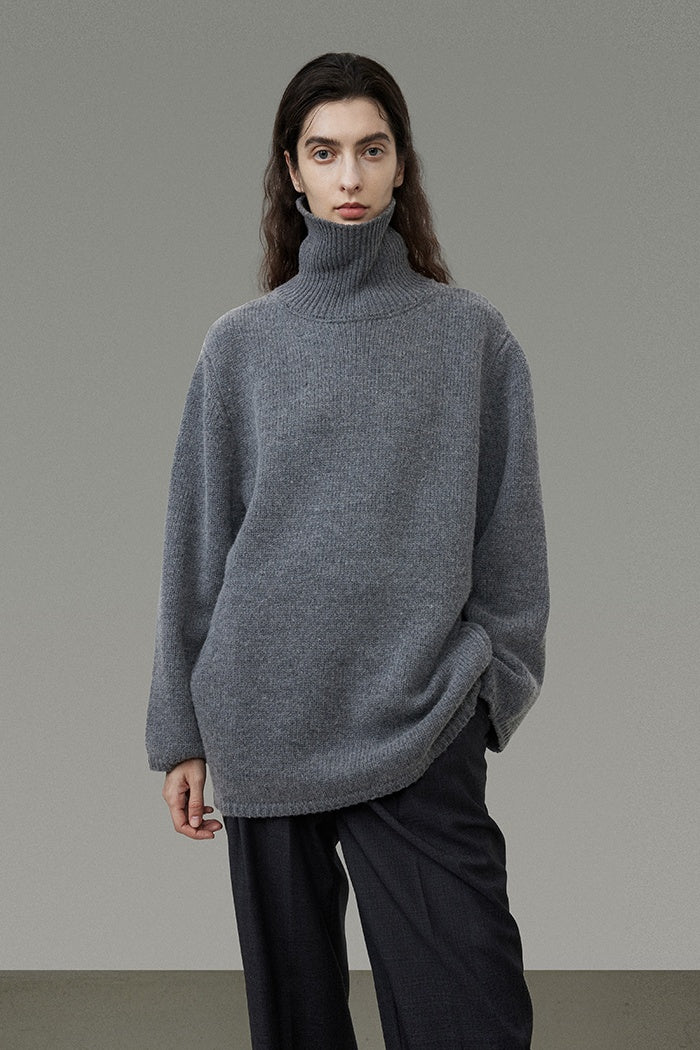 Effortless Chic High Neck Knit