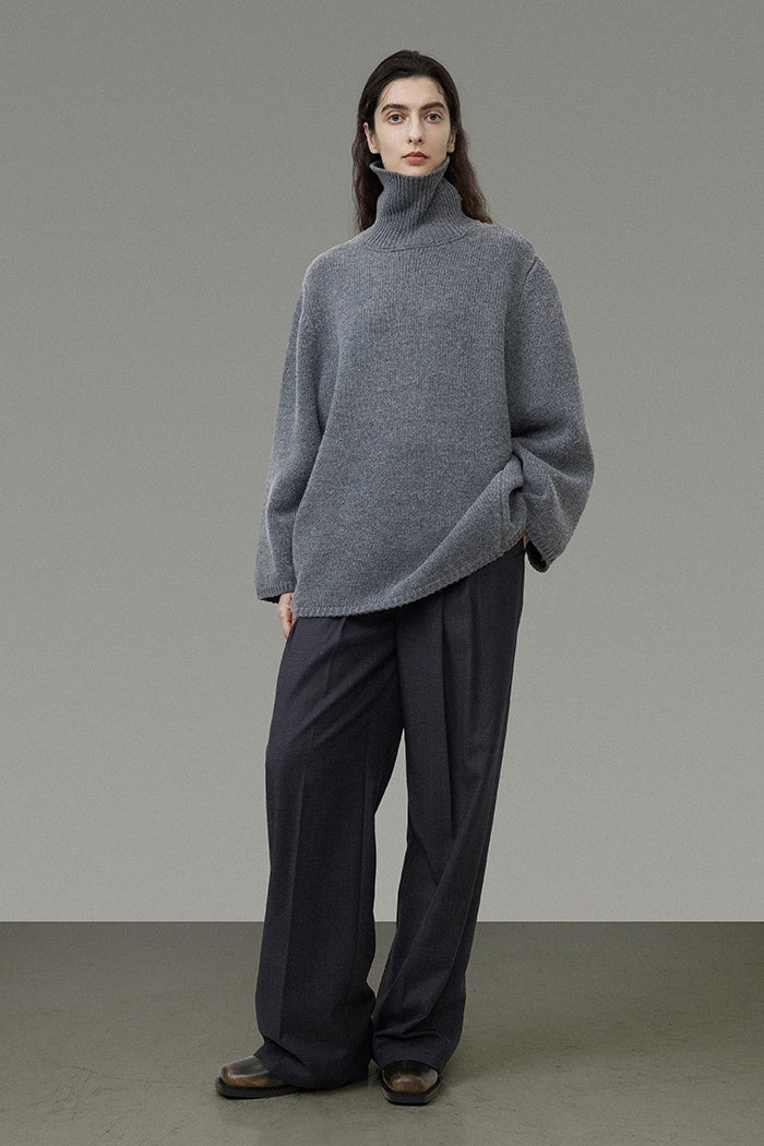 Effortless Chic High Neck Knit