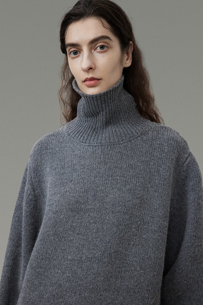 Effortless Chic High Neck Knit