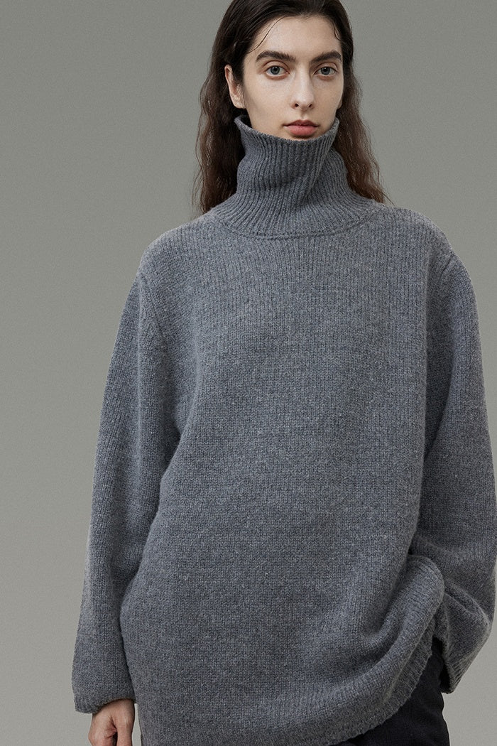 Effortless Chic High Neck Knit