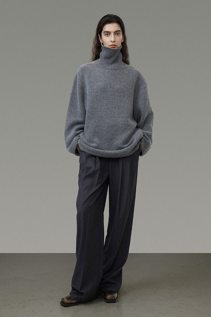 Effortless Chic High Neck Knit