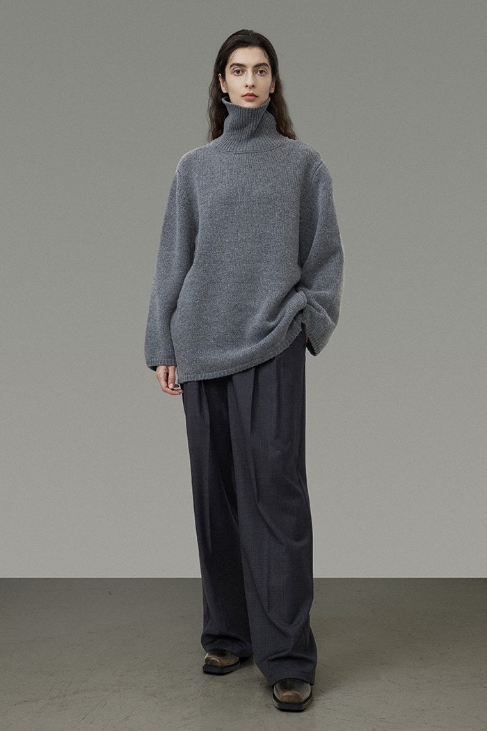 Effortless Chic High Neck Knit