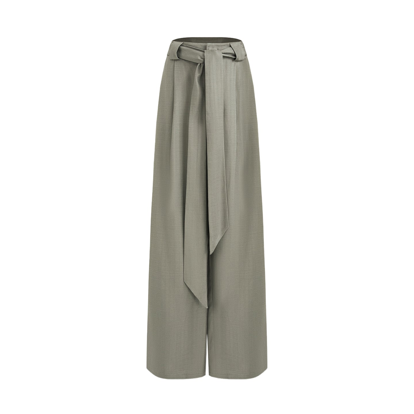 Streamline Drape Wide-Leg Trousers